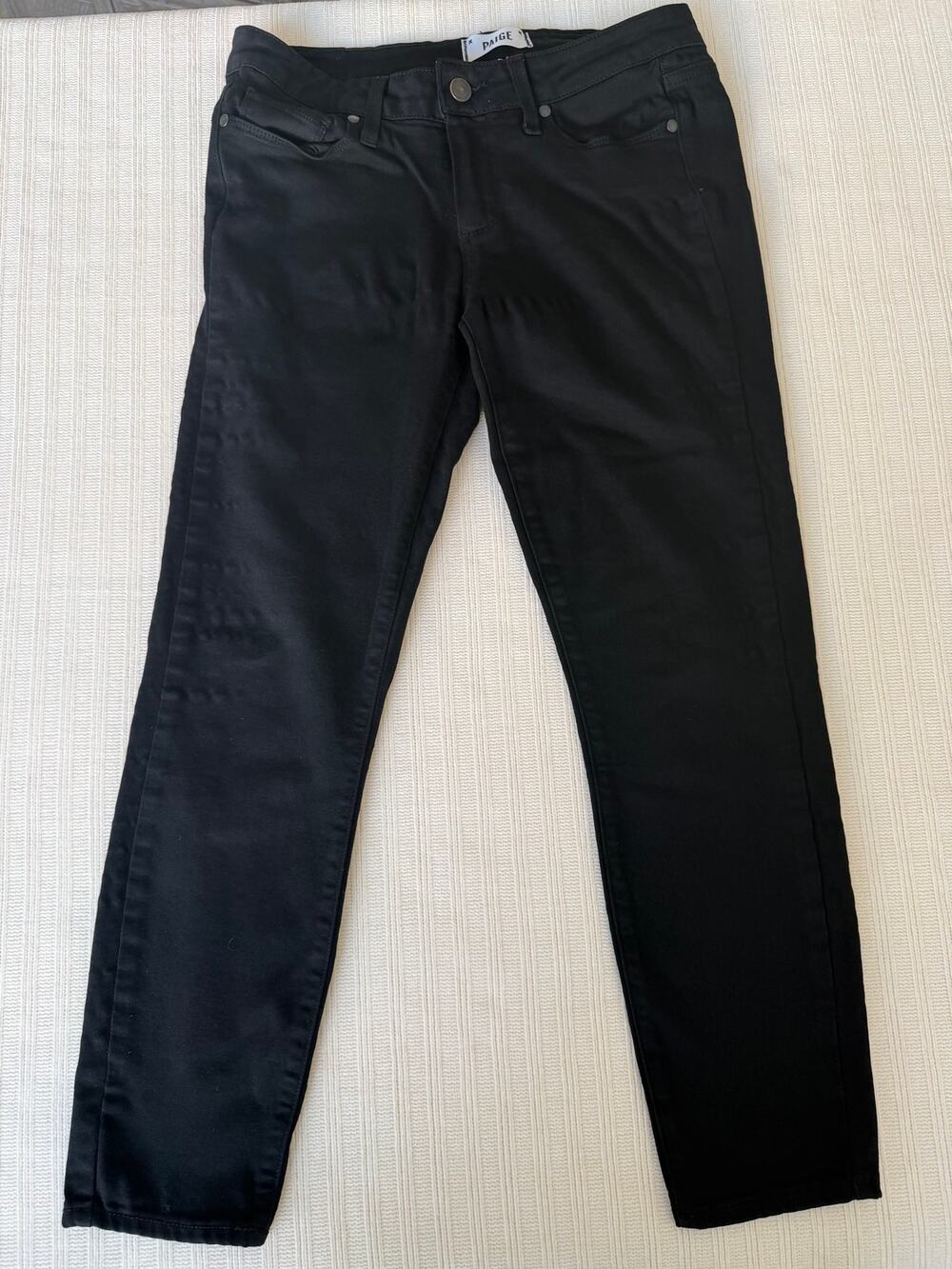 PAIGE Verdugo Crop Skinny Jeans Black Size 28